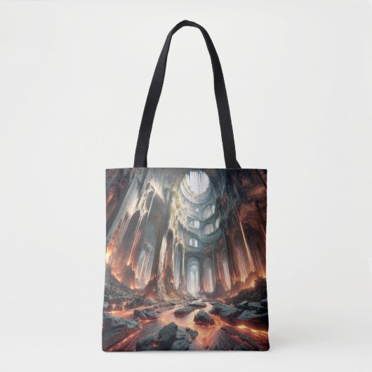 Stromen van lava tote bag (Voorkant)