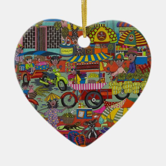 Stromen van Phnom Penh Keramisch Ornament (Voorkant)