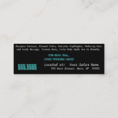 stromend haar mini mini visitekaartje (Achterkant)