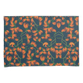  Stromend Oranje Bloemmotief Kussensloop (Voorkant-Rechts)