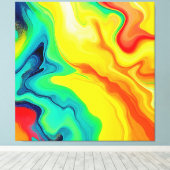 Stromend regenboogontwerp canvas afdruk (Insitu (Houten vloer))