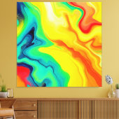 Stromend regenboogontwerp canvas afdruk (Insitu (Woonkamer))