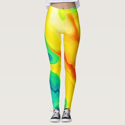 Stromend regenboogontwerp leggings (Voorkant)