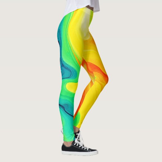 Stromend regenboogontwerp leggings (Rechts)