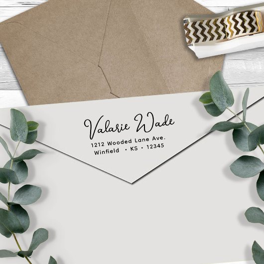 stromend script-retouradres  zelfinktende stempel