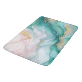 Stromend smaragdgroen en goudmarmer badmat (Gekanteld)