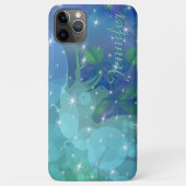 stromend Unicorn Silhouette (blauw/groen met sterr Case-Mate iPhone Case (Achterkant)