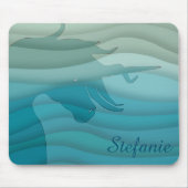 stromend Unicorn Silhouette (golvend) Muismat (Voorkant)