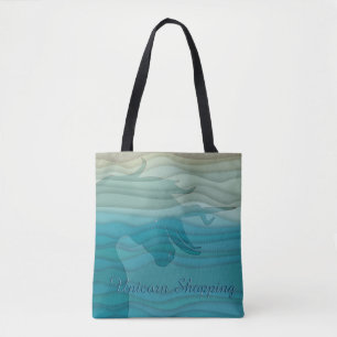 stromend Unicorn Silhouette (golvend) Tote Bag