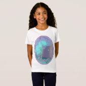 stromend Unicorn Silhouette (regenboogbellen) T-shirt (Voorkant volledig)