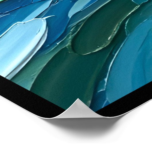 stromend water beweging kunst poster (Hoek)