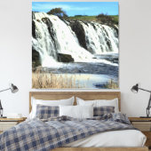 Stromend Water bij Hopkins Falls Canvas Afdruk (Insitu (Slaapkamer))