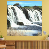 Stromend Water bij Hopkins Falls Canvas Afdruk (Insitu (Woonkamer))