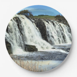 Stromend Water bij Hopkins Falls Papieren Bordje
