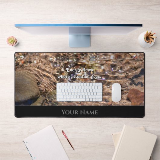 Stromend water motivatie citaat positieve mindset bureaumat (Kantoor 1)