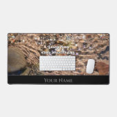 Stromend water motivatie citaat positieve mindset bureaumat (Keyboard & Muis)