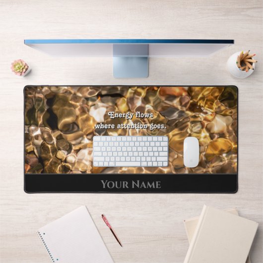 Stromend water motivatie citaat positieve mindset bureaumat (Kantoor 1)