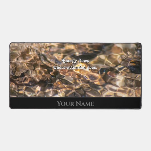 Stromend water motivatie citaat positieve mindset bureaumat (Voorkant)