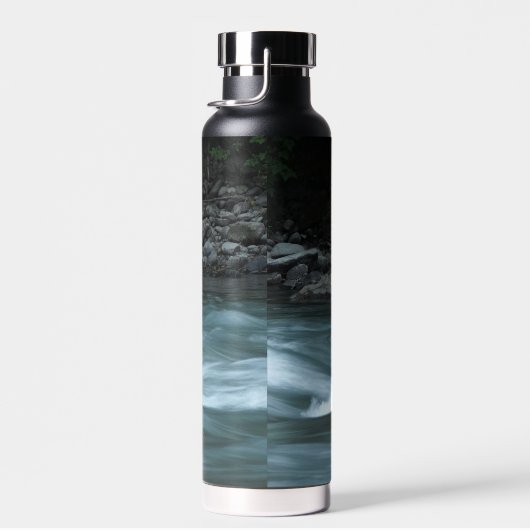 Stromend water Natuur foto gepersonaliseerd Waterfles (Rechts)