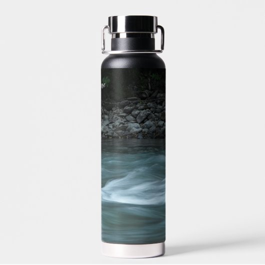 Stromend water Natuur foto gepersonaliseerd Waterfles (Achterkant)