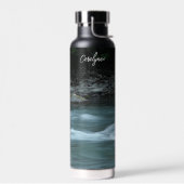 Stromend water Natuur foto gepersonaliseerd Waterfles (Links)