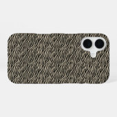 Stromend Zebrastrepen Badmat iPhone 16 Hoesje (Achterkant horizontaal)