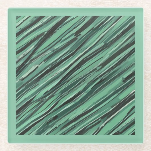 stromend zeewier glazen onderzetter (Voorkant)