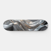 Stromend zilver en goud metallic stof persoonlijk skateboard (Horizontaal)