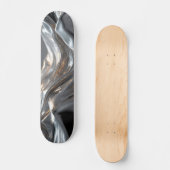 Stromend zilver en goud metallic stof persoonlijk skateboard (Voorkant)