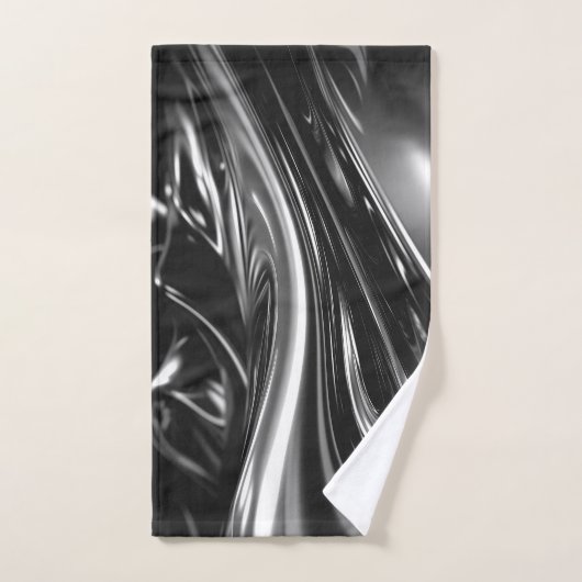 Stromend zilver metaal bad handdoek (Handdoek)