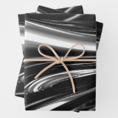 Stromend zilver metaal inpakpapier vel (In situ)