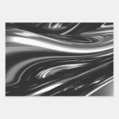 Stromend zilver metaal inpakpapier vel (Voorkant)