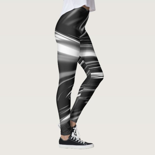 Stromend zilver metaal leggings (Rechts)