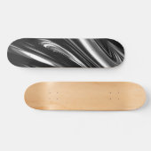 Stromend zilver metaal persoonlijk skateboard (Horizontaal)