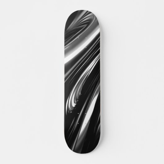 Stromend zilver metaal persoonlijk skateboard (Voorkant)