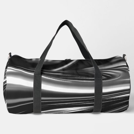 Stromend zilver metaal plunjezak (Voorkant)