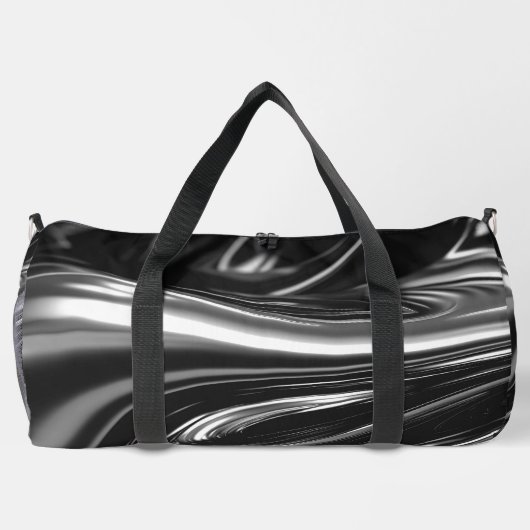 Stromend zilver metaal plunjezak (Achterkant)