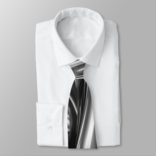 Stromend zilver metaal stropdas (Gebonden)