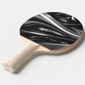 Stromend zilver metaal tafeltennisbatje (Voorkant Gekanteld)