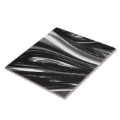 Stromend zilver metaal tegeltje (Zijkant)