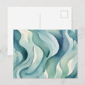 Stromende Abstracte Patroon Zachte Waterverf Golve Briefkaart (Voorkant / Achterkant)
