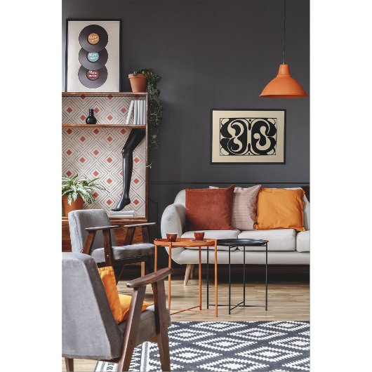 Stromende Abstracte Symfonie – Bold Black & Beige Poster