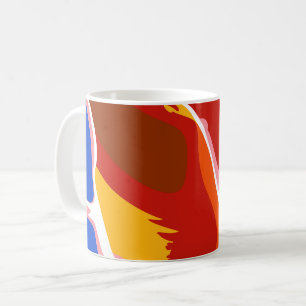 Stromende Abstracte Vormen met Krachtige Kleuren Koffiemok