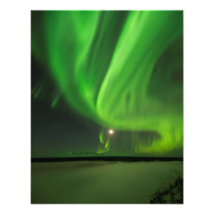stromende Aurora Foto Afdruk