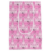 Stromende Beauty Roos Verticale Gift Bag Medium Cadeauzakje (Achterkant)