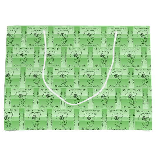 Stromende Beauty Salie Horizontale Gift Bag Groot Cadeauzakje (Voorkant)