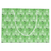 Stromende Beauty Salie Horizontale Gift Bag Groot Cadeauzakje (Achterkant)