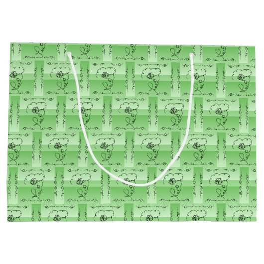 Stromende Beauty Salie Horizontale Gift Bag Groot Cadeauzakje (Achterkant)