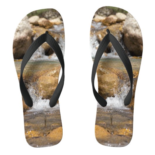 Stromende beek in de lente teenslippers (Voetbed)