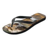 Stromende beek in de lente teenslippers (Schuin)